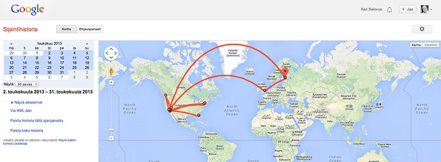 Google maps phone tracking route